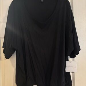 Beyond Yoga Black Oversized Boxy Short Sleeve Tee